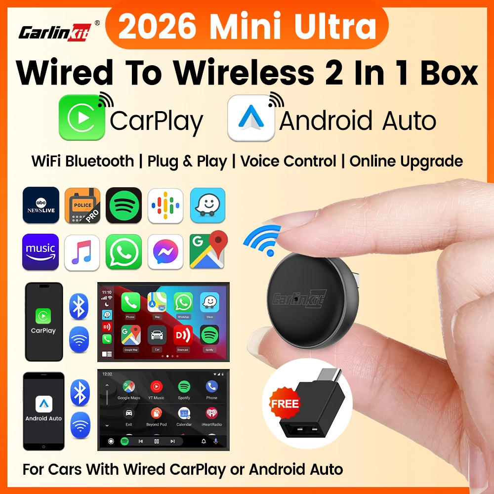 CarlinKit Mini Ultra 3 Wireless CarPlay / Android Auto Adapter