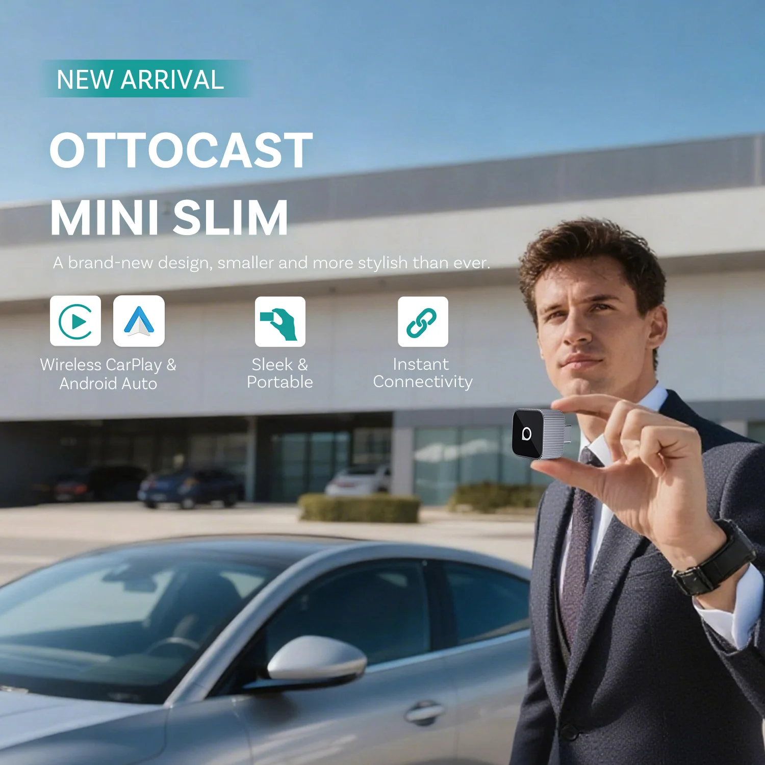 Ottocast Mini Wireless CarPlay Adapter
