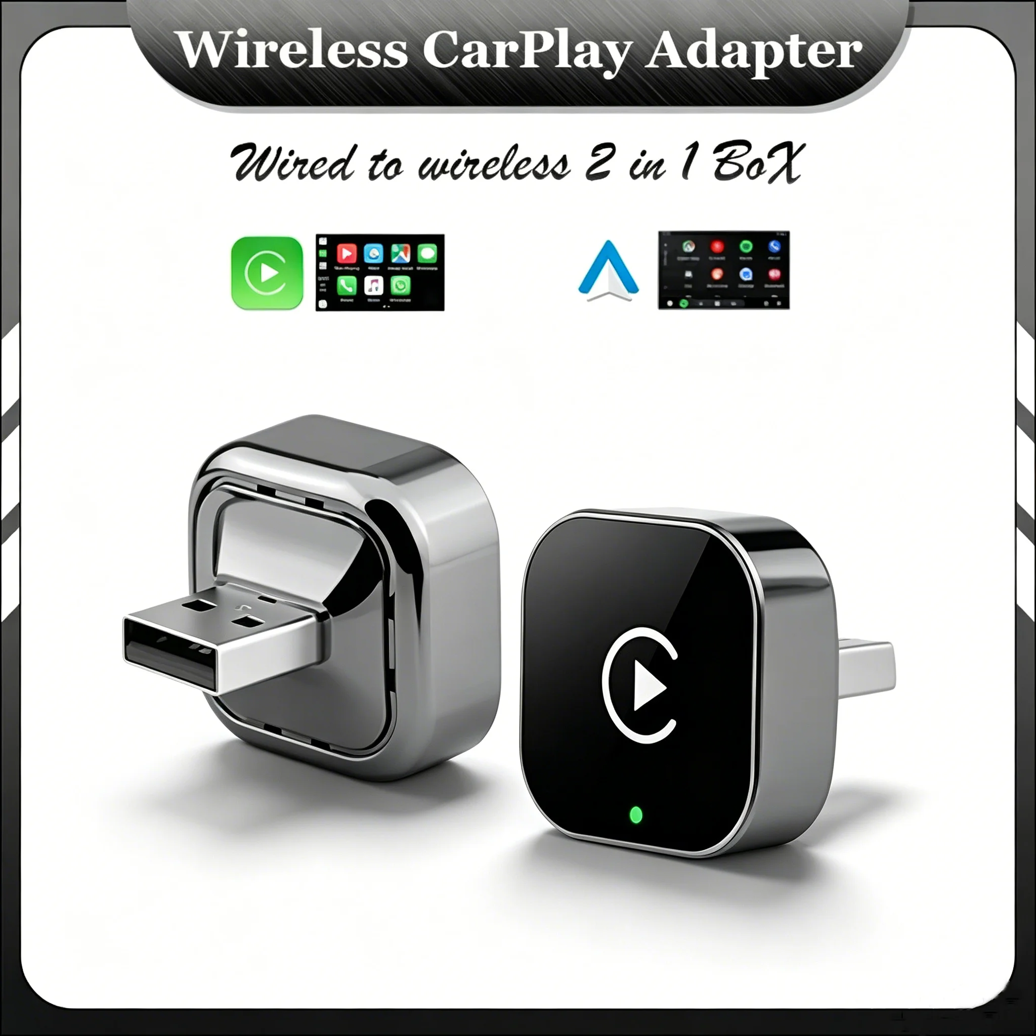 2-in-1 Wireless CarPlay Adapter