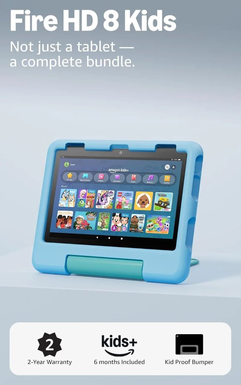 Amazon Fire HD 8 Kids Tablet (ages 3-7)