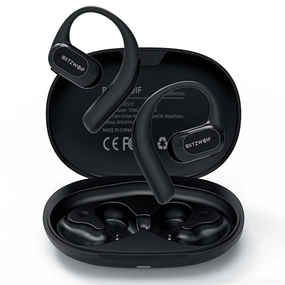 Banggood: BlitzWolf® BW-BTS10 OWS bluetooth Earbuds Bone Conduction Earphone IPX8 Waterproof Low Latency Game Open Ear E